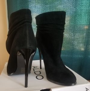 ALDO Black Ankle Boots Heels